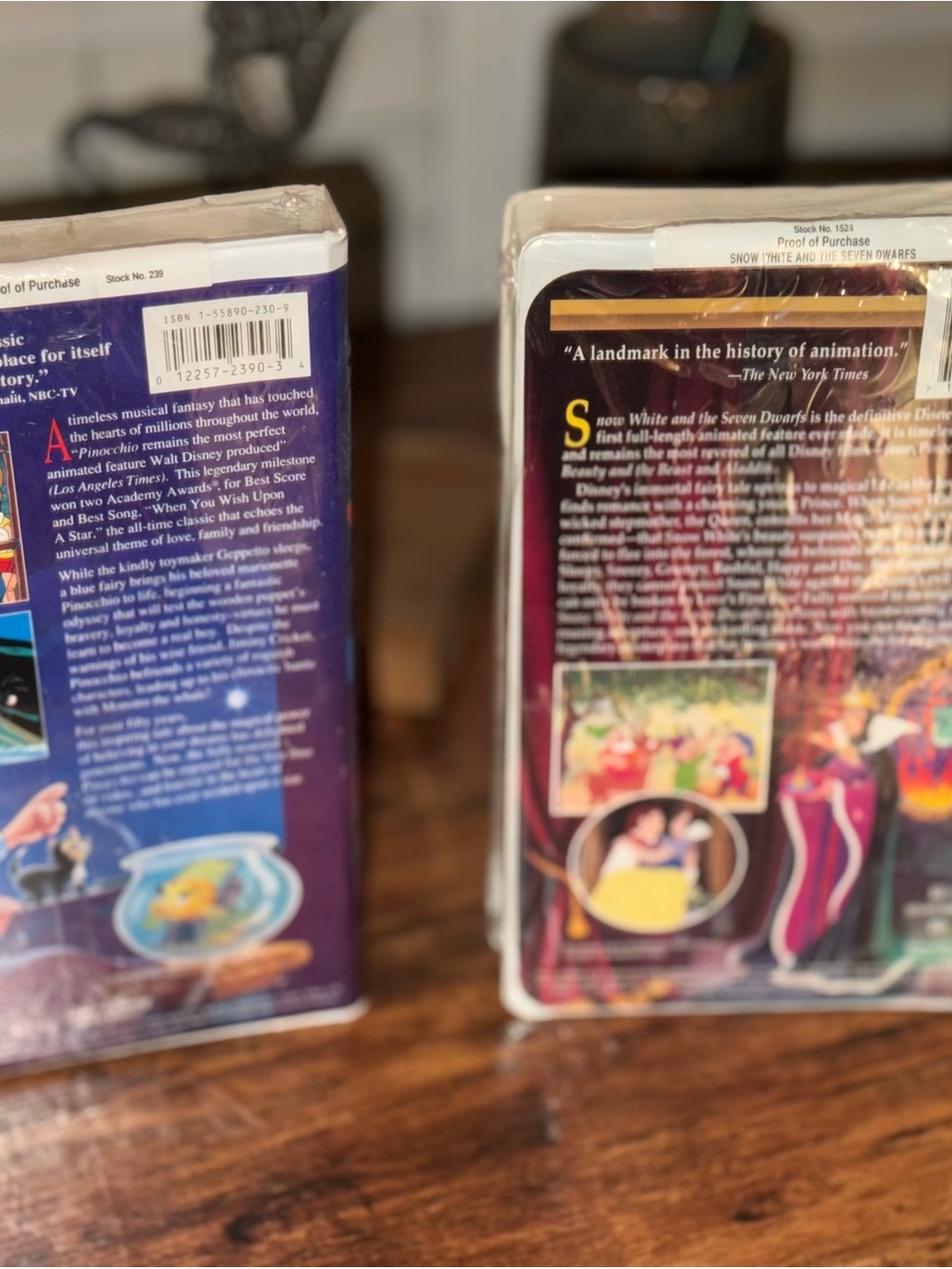 Walt Disney Masterpiece VHS Lot - Pinocchio & Snow White - Vintage New SEALED - Picture 4 of 8